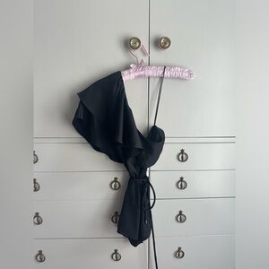Elie Tahari Black Silk Blouse